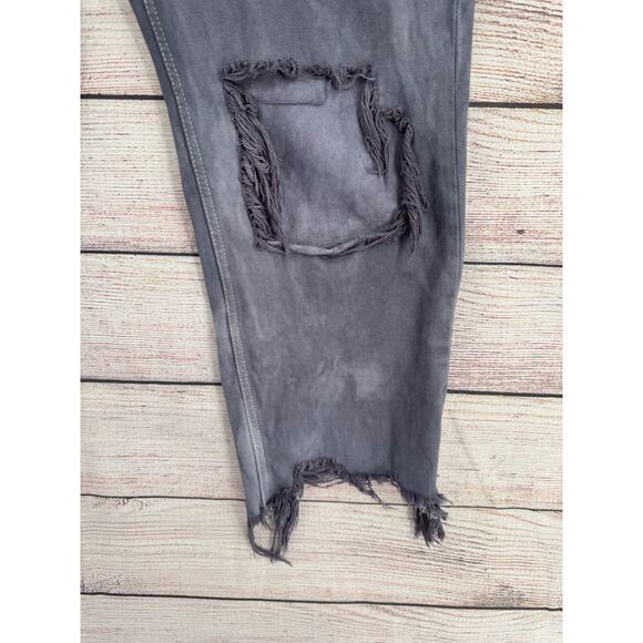 We the Free People Distressed Straight Leg Jeans Women's‎ Size 31 Gray/Purple - Picture 5 of 11
